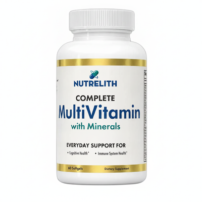 Nutrelith Complete Multivitamin with Minerals – Daily Vitamin & Mineral Supplement, 60 Softgels