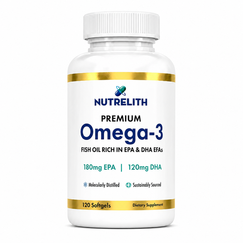 Nutrelith Premium Omega-3 Fish Oil – 120 Softgels
