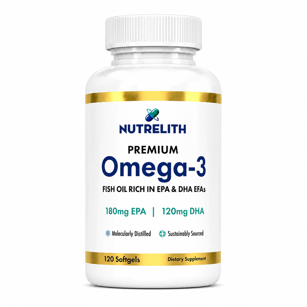 Nutrelith Premium Omega-3 Fish Oil – 120 Softgels