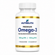 Nutrelith Premium Omega-3 Fish Oil – 120 Softgels