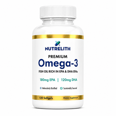 Nutrelith Premium Omega-3 Fish Oil – 120 Softgels