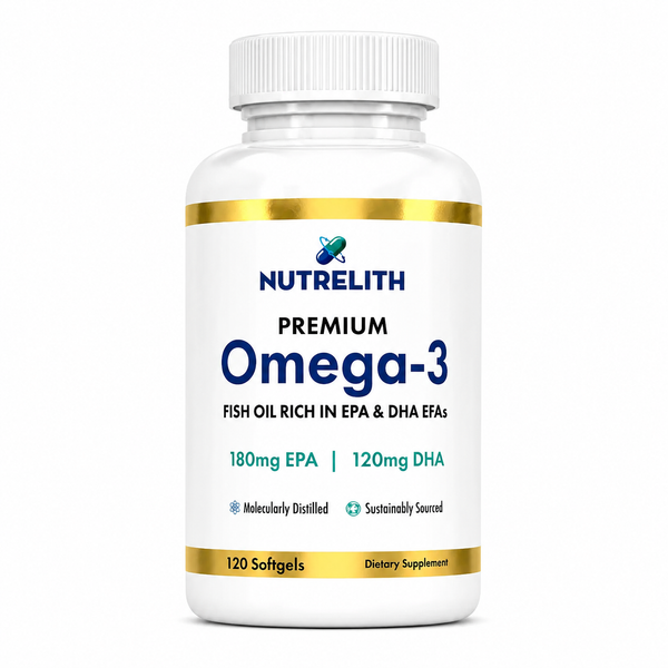 Nutrelith Premium Omega-3 Fish Oil – 120 Softgels