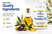 Nutrelith Vitamin D3 5000 IU (125 mcg) - Daily Dietary Supplement - 120 Softgels